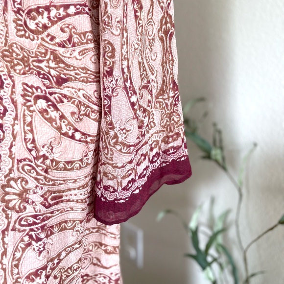 BCBG MaxAzria 100% Silk Maxi Dress Long Sleeve - Picture 4 of 6